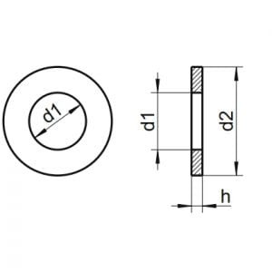 Podkładka płaska nylonowa [DIN125] SZKIC