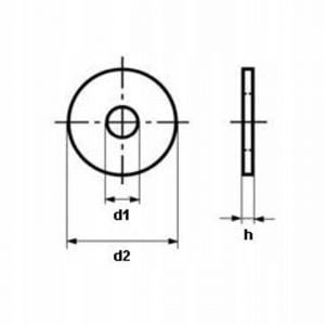 Podkładka płaska nylonowa szeroka [DIN9021] szkic