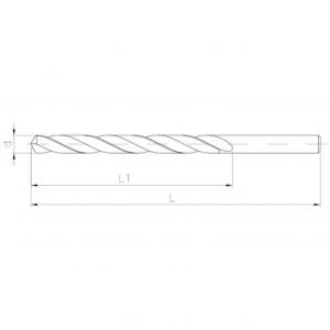 Wiertło do metalu walcowane [DIN338] PRAKTIK SZKIC