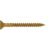 Wkręt konstrukcyjny, hartowany z łbem stożkowym i gwintem ząbkowanym, TORX, ocynk żółty